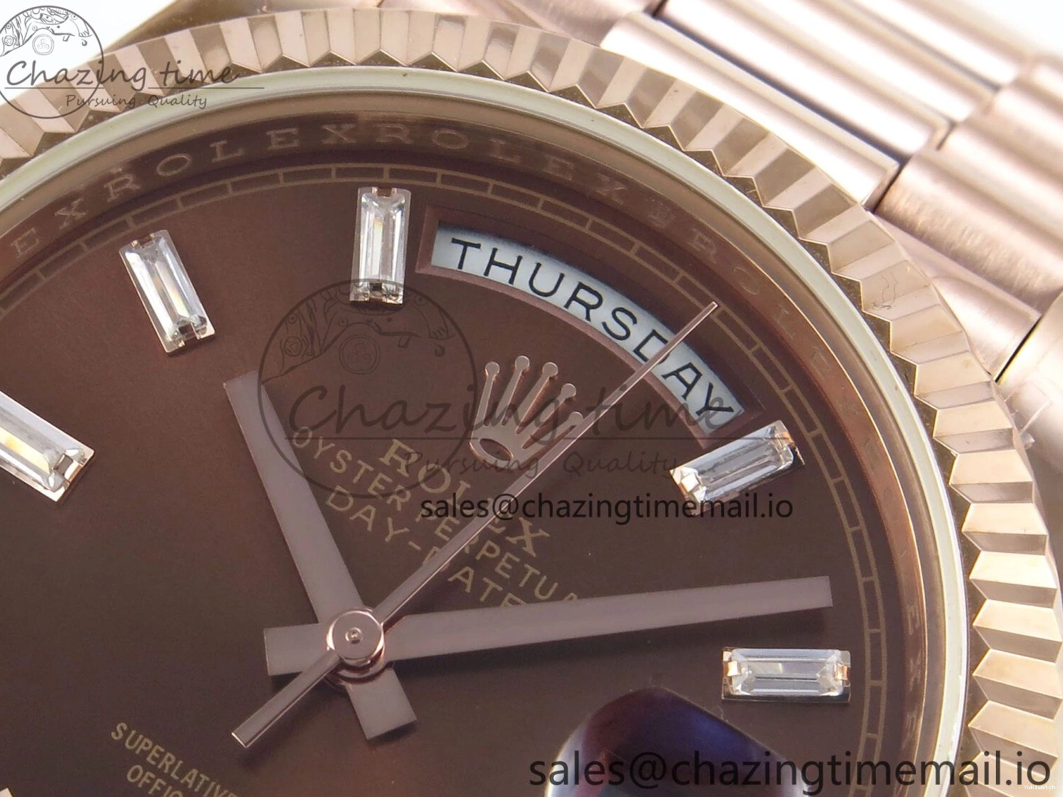 40 Date KF 1:1 (Gain Bracelet Brown Day on VR3255 228235 Edition Dial Weight) Crystal President RG Best 0107